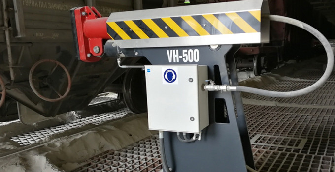 Виброразгружатель VH-500 - уплотнение груза при загрузке вагонов