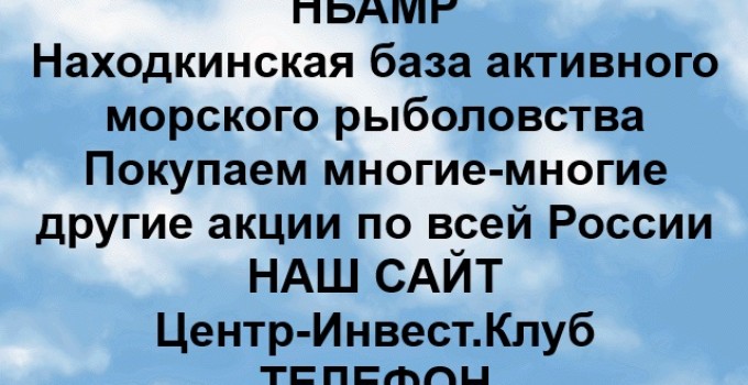 Покупка акций НБАМР в любом городе России