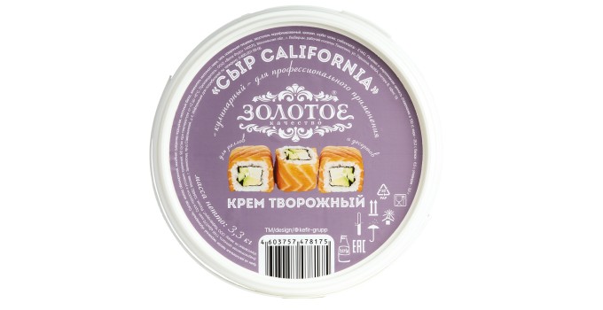 ТВОРОЖНЫЙ КРЕМ-СЫР КАЛИФОРНИЯ "ЗОЛОТОЕ КАЧЕСТВО"