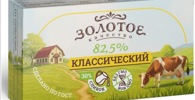 Спред растительно-сливочный, «ЗОЛОТОЕ КАЧЕСТВО», м.д.ж. 82,5%