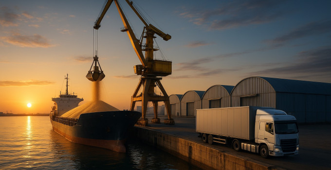 Перевалка сельхозпродукции порт Азов, Ростовская область