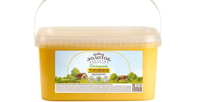 Топленая смесь растительно-сливочная «ЗОЛОТОЕ КАЧЕСТВО», массовая доля жира 99,7%