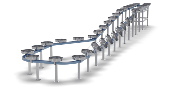 Система контроля субпродуктов (кишечный конвейер)