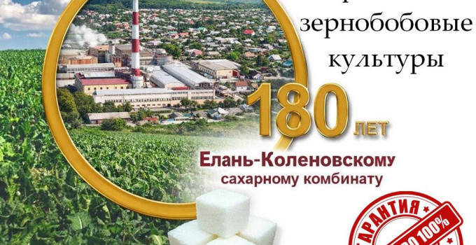 Сахар-песок, зерновые и зернобобовые культуры от Елань-Коленовский СЗ