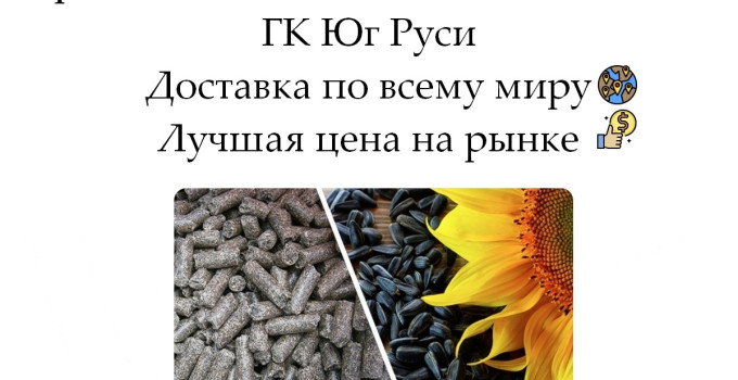 Шрот подсолнечный и соевый оптом от производителя ГК Юг Руси
